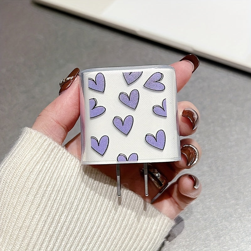 5pcs Colorful Love Data Cable Protection Cover Suitable for iPhone13/14/15 Pro Max, Data Cable Protection Cover with Lanyard, Anti-Breakage, Good-looking and Durable, Gift for Boyfriend/Girlfriend